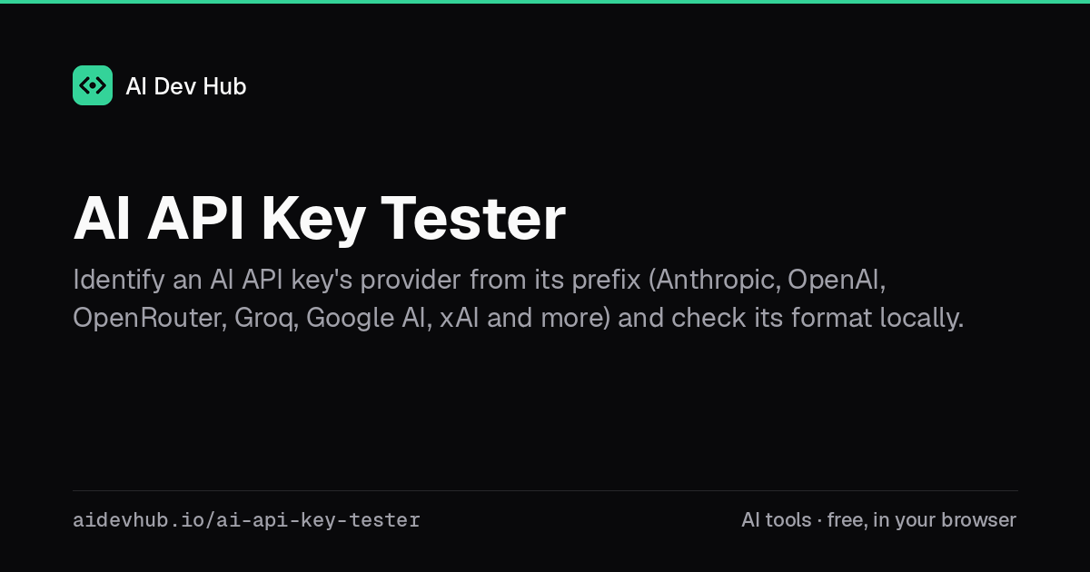 OpenAI & Anthropic API Key Tester | AI Dev Hub