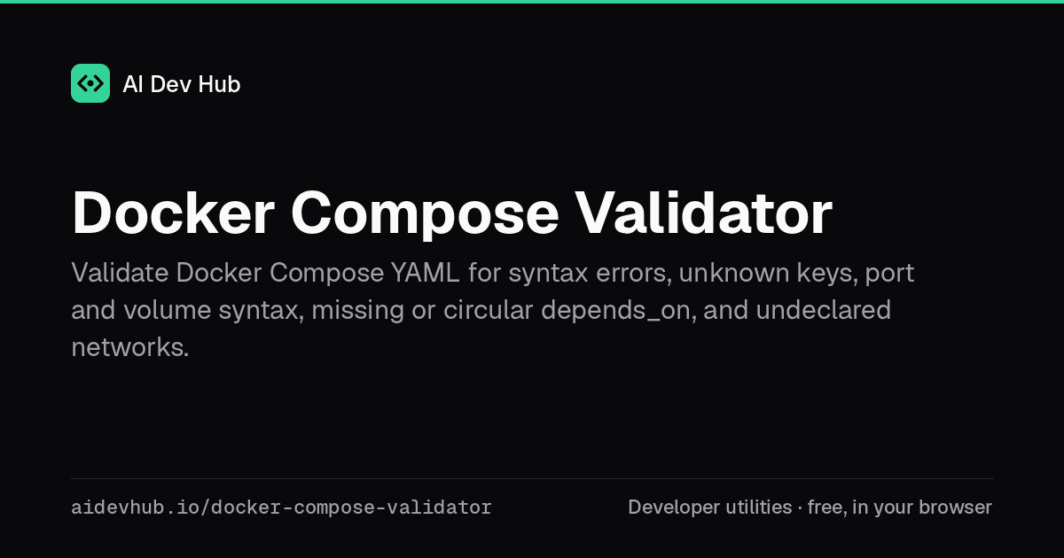 Docker Compose Validator | AI Dev Hub