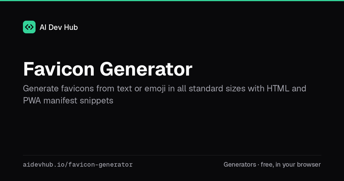 Favicon Generator | AI Dev Hub