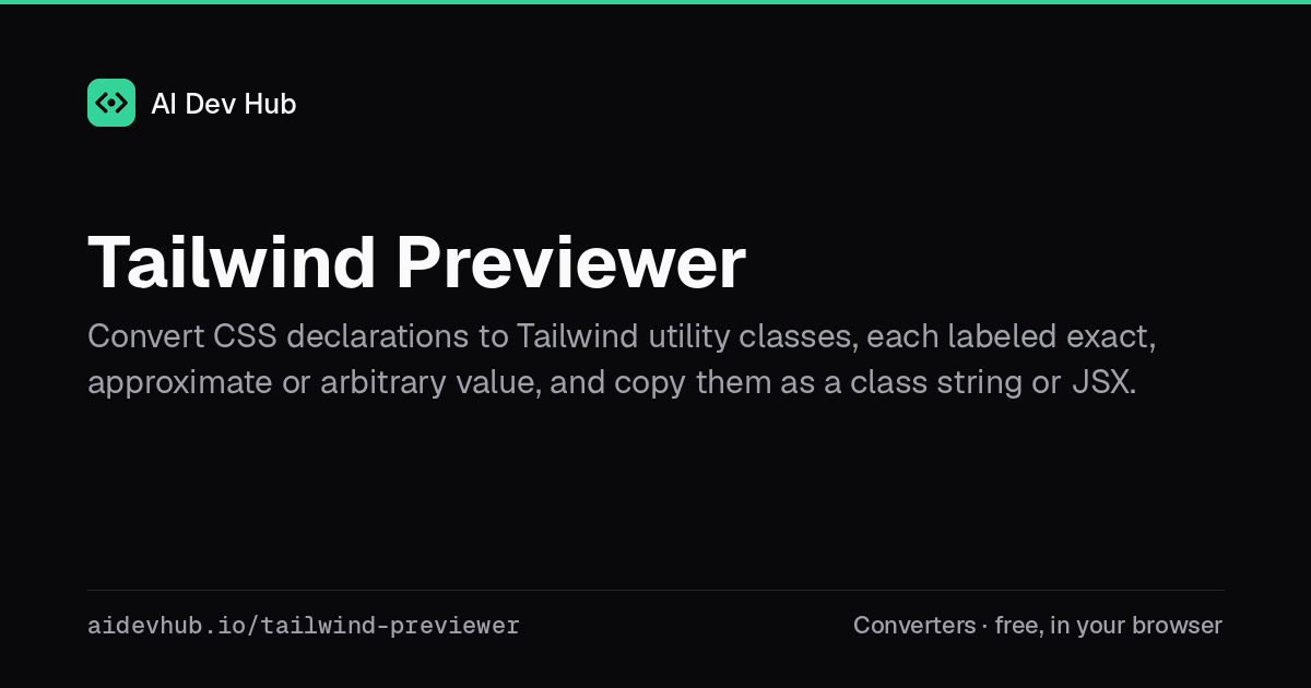 Tailwind Previewer | AI Dev Hub