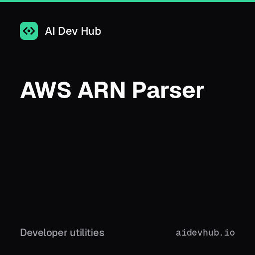 Parser Png AWS ARN Parser — Free Online Tool | AI Dev Hub
