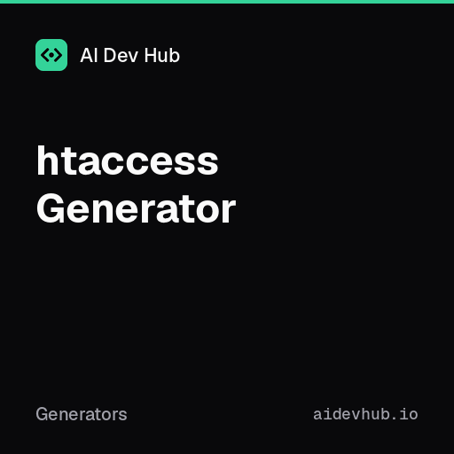 htaccess Generator | AI Dev Hub